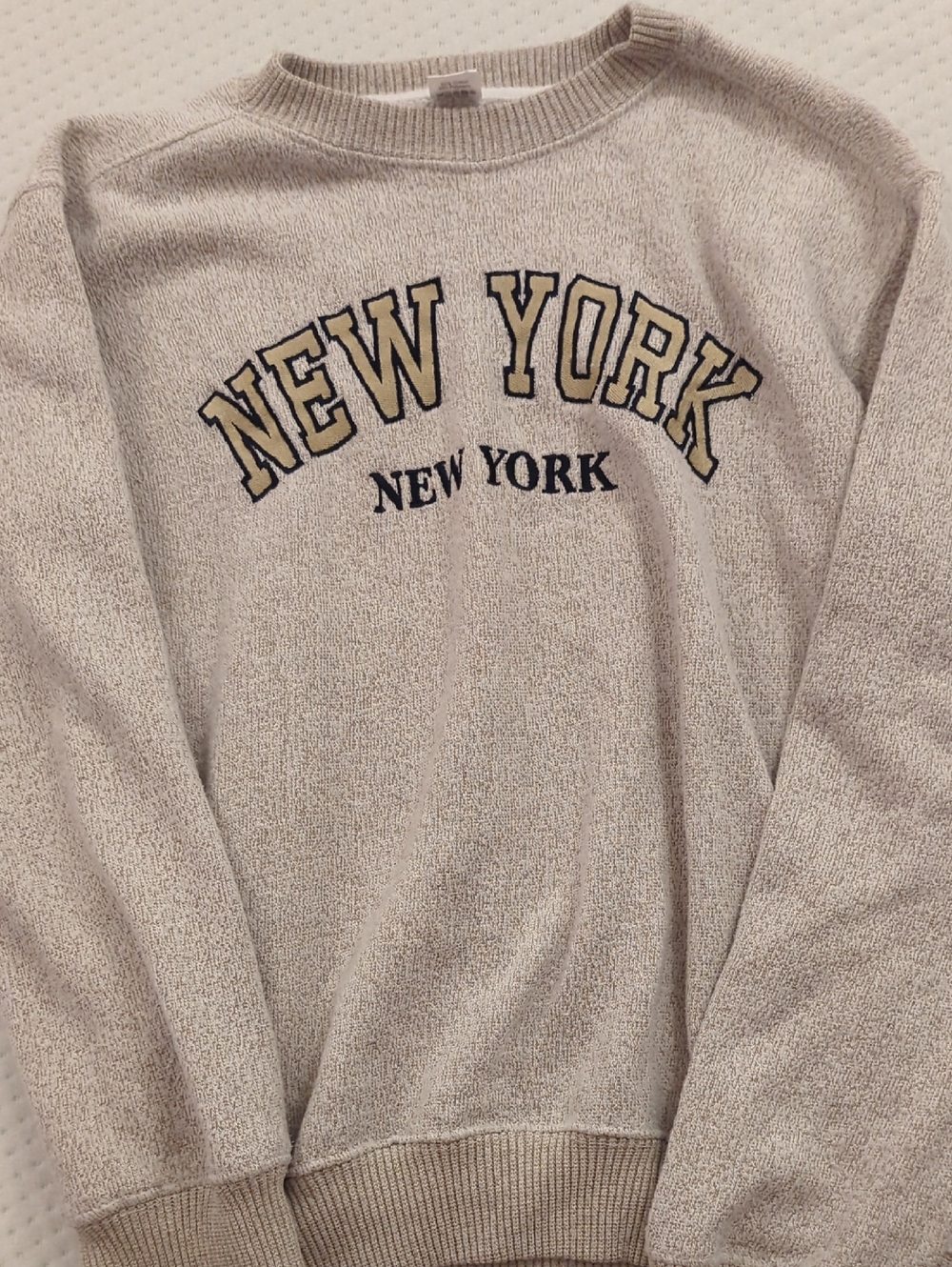 New York Graphic Crewneck Sweater - Cream
